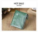 Contact's moda couro genuíno carteira feminina bifold titular do cartão moeda bolsa pequena bolsa feminina clipe de dinheiro masculino bolso carteiras