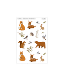 Cartela de Adesivos Animais da Floresta 01