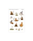 Cartela de Adesivos Animais da Floresta 02