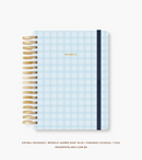 Caderno Reposicionável - Xadrez Baby Blue - Formatos Grandes - Inside Book