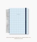 Caderno Reposicionável - Xadrez Baby Blue - Formatos Grandes - Inside Book