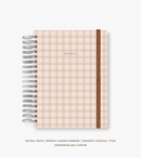Caderno Reposicionável - Xadrez Marrom - Formatos Grandes - Inside Book